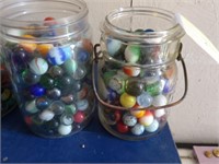 2 jars marbles