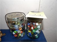 2 jars marbles