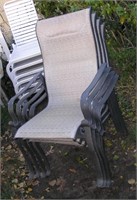 Cast aluminum outdoor arm chairs set of 4
