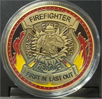 Firefighter challenge coin