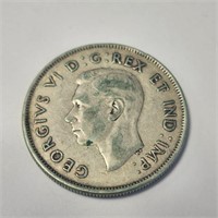Silver Canadian 50Cent 1942 Coin