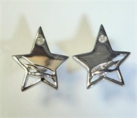$70 Silver Star  Earrings