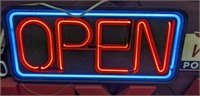 NEON LIGHTED OPEN SIGN
