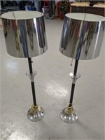 PAIR OF CHROME STYLE STICK 35IN