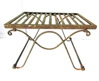 Antique Metal Patio Table 18"x24"x1x6"T