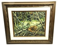 Signed Vintage Oil On Canvas 26.5"x30" Frame