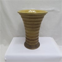 Red Wing Vase - Ribbed - Stoneware - Vintage