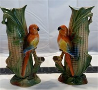 *2 PARROT VASES MADE IN GERMANY POSSIBLE MEISSEN