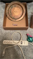 Surge protector, copper colored plate, large three