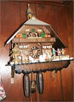 German Swiss Chalet Cuckoo clock w/ Bell Steeple