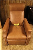 Vtg. Faux Leather Vibrating Massage Chair
