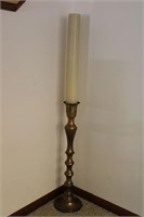 Vintage Tall Brass Floor Candlestick