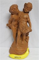 Vtg. Moreau-Style "Children Playing" Statue
