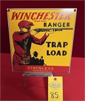 Winchester Trap Load Metal Sign & Stand