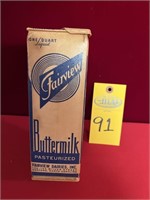 Fairview Dairy, Sanford N C Buttermilk Milk Box