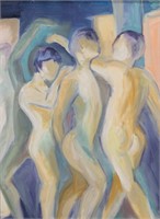 Carole Barth Oil on Canvas Nudes