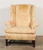19th Century Chippendale Style Wing Chair