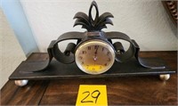 Heavy French Cast Iron Pineapple Clock