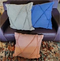 3 Decorative Fluffy Pillows