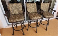 3 Swivel Patio Bar Chairs