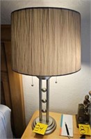 Brushed Nickel double pull Lamp