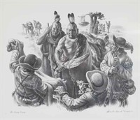 Charles Banks Wilson Lithograph The Osage Trade