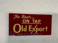 NOS Old Export glass sign