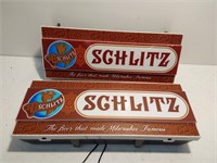 (2) Schlitz lighted beer signs