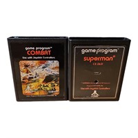 Combat + Superman Atari 2600 Cartridges