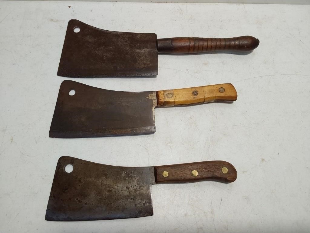 (3) meat cleavers
