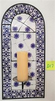 X - TILE WALL ART W/ CANDLE - D17
