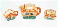 Japan Cottage Style 3Pc. Tea Set - Teapot,