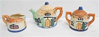 Vintage Cottageware 3Pc. Tea Set - Teapot,