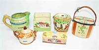 6Pcs. Japan Salt Box, Teapot, Pitcher, Butter