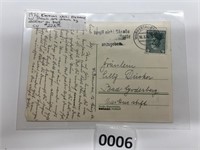 1936 Trench Art German Postcard Handdrawn