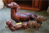 Ceramic Dachshund Dog Figurines