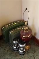 Luggage, Table Lamp, & Battery Operated Lanterns