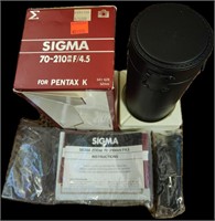 Sigma 70-210mm Zoom Lens for Pentax-K