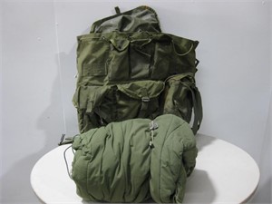 US Military Pack, Sleeping Bag & Compass
