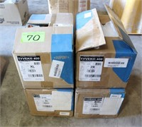 (4) Boxes of (25) Tyvek Coveralls, White;
