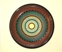 Roger Allen pottery 16" platter w lip    RHA
