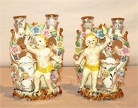 vintage Ucagco cherub candle holders    RHB