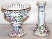 Formalities porcelain compote & candlestick