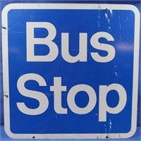 Reflective Metal Bus Stop Sign 18x18