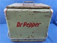 Vintage Dr Pepper Ice Box Cooler w/Metal