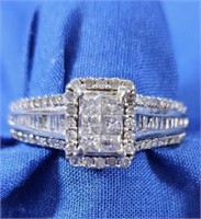 10K Diamond Ring 1ct tw, sz 10, 3gr