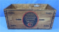 Swifts Premium Canned Meats Wooden Crate Box