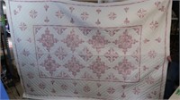 Vintage Cross Stitch Quilt, Twin Size 70x96