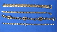 2-18k Gold Plate Bracelets(made in Italy), Gold