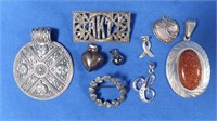Sterling Silver Pendants & Pins-42gr